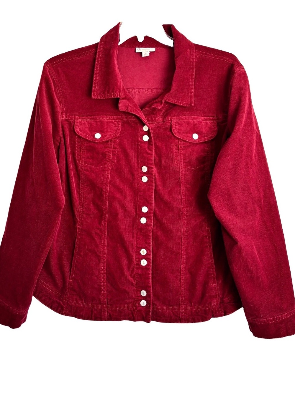CB Established 1962 Red Corduroy Jacket Size 1X Snap Front